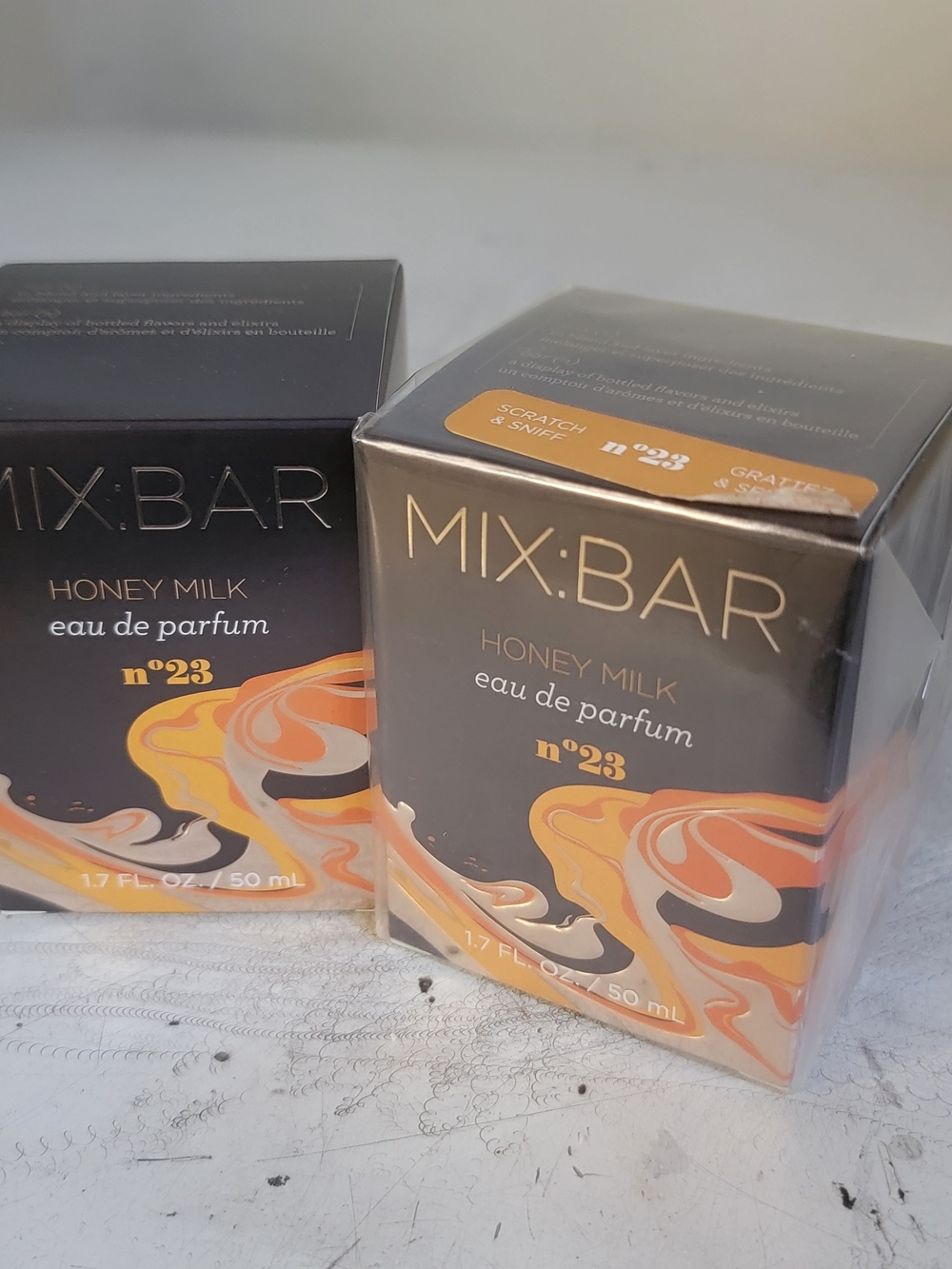 MIX:BAR Honey Milk Eau de Parfum No.23 - Black & Orange Bottle Box